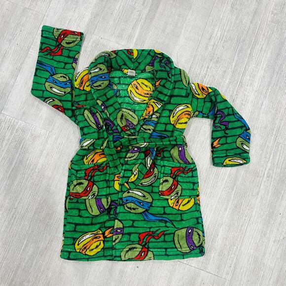 Nickelodeon Teenage Mutant Ninja Turtles Boys Size L 10 robe Fleece Super Soft - Picture 1 of 4